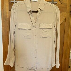 Aritzia/Babaton - Silk Utility Blouse - Light Shimmery Gold